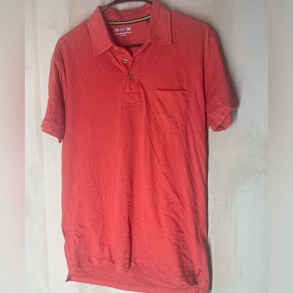 Charleston Threads orange short sleeve‎ polo, size medium - Picture 1 of 6